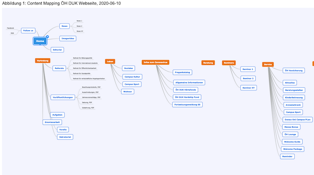 Ausschnitt aus Content Mapping zur Analyse  per 29.6.2020 
